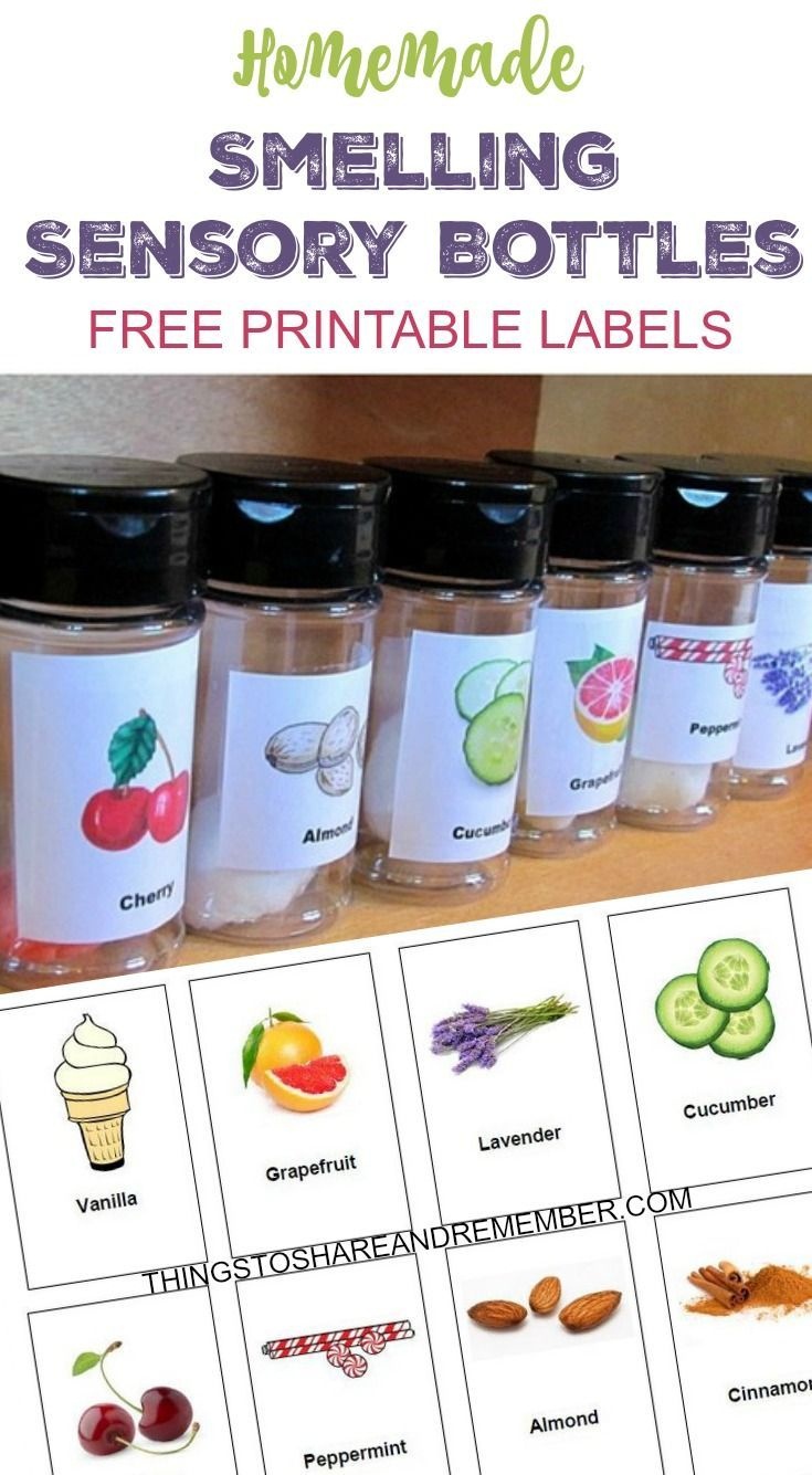 Smelling Sensory Bottles Free Printable Labels | Sensory Stories - Free Printable Sensory Stories