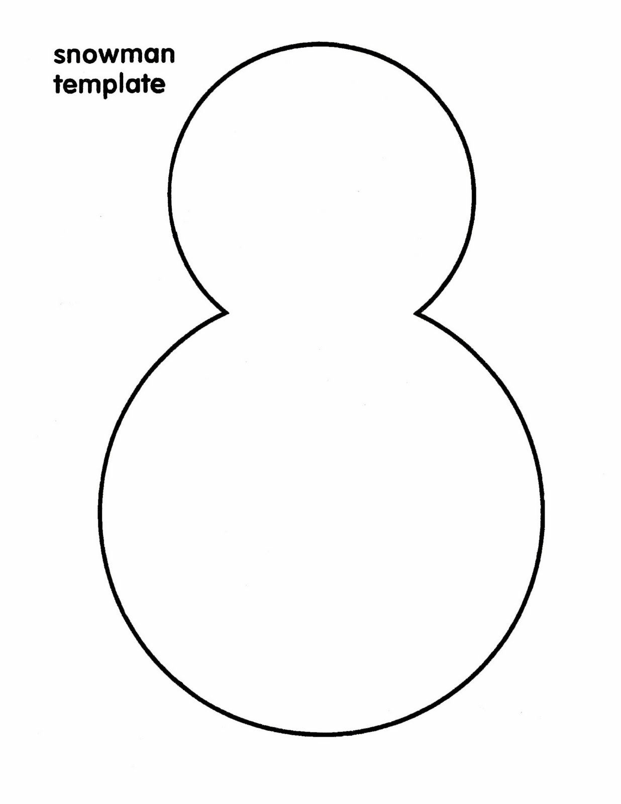 Free Snowman Clipart Template Printable Coloring Pages Free 