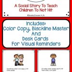 Social Story For Children   No Hitting | Elementary Behavior   Free Printable Social Stories For Kids