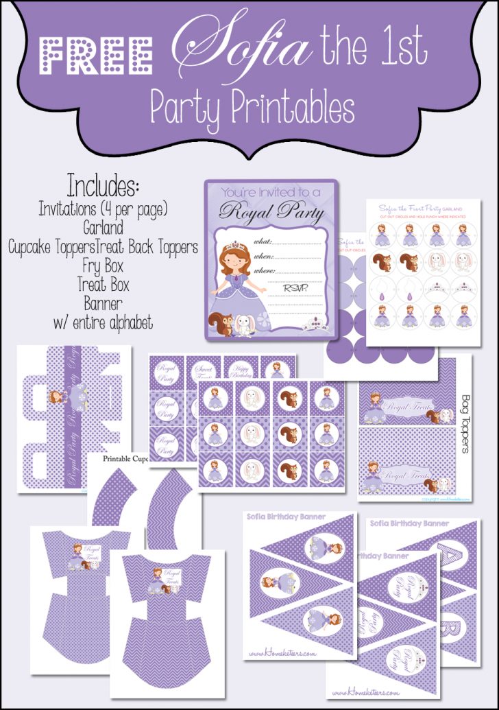 Sofia The First Cupcake Toppers Free Printable