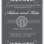 Sophisticated Engagement Party Free Printable Invitation   Free Printable Engagement Party Invitations