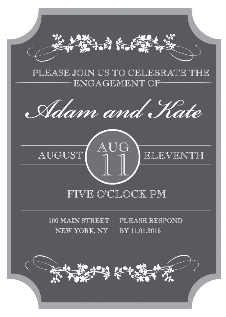 Free Printable Engagement Party Invitations