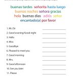 Spanish Greetings Matching #classroomiq #spanishworksheets   Free Printable Elementary Spanish Worksheets
