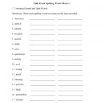 Spelling Worksheets | Fifth Grade Spelling Worksheets   Free Printable Worksheets For 5Th Grade