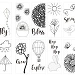 Spring Printable Coloring Page Bookmarks   Kleinworth & Co   Free Printable Spring Bookmarks