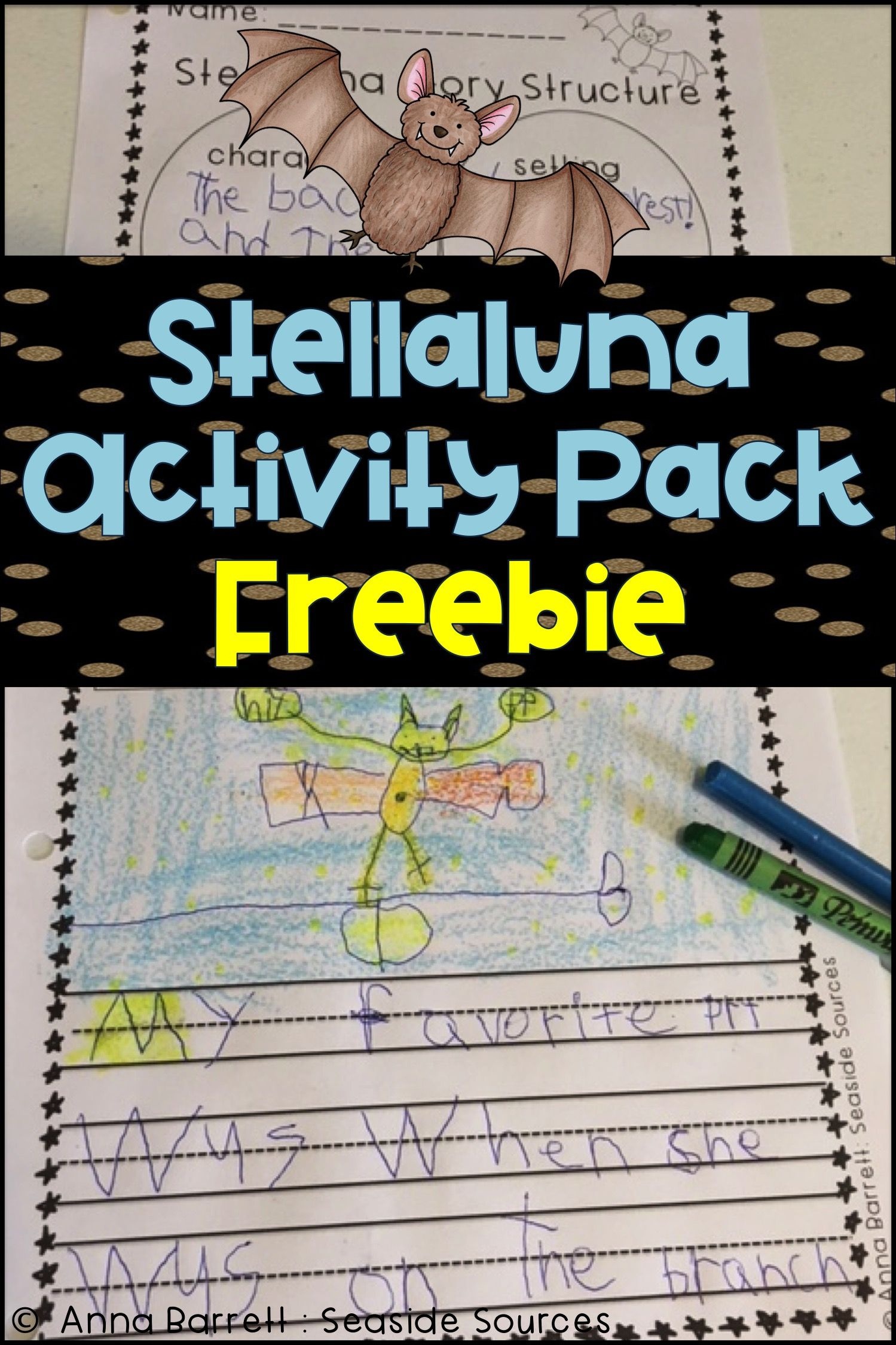 Stellaluna Freebie | Educational Resources_Elementary | Stellaluna - Free Printable Bat Writing Paper
