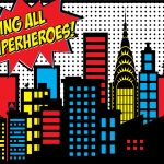 Superhero Birthday Package | Superhero | Superhero City, Superhero   Free Printable Superhero Skyline