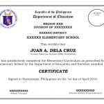 Template For Grade 6 Elementary Certificates   Free Printable Award Certificates For Elementary Students