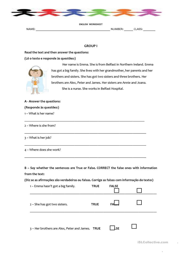 Test 5Th Grade Family Worksheet - Free Esl Printable Worksheets Made - Free Printable Worksheets For 5Th Grade