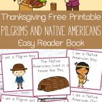 Thanksgiving Free Printable Easy Reader Book: Pilgrims And Native   Free Printable Thanksgiving Books