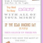 The Clothespin Baby Shower Game   Free Printable Templates For Baby Shower Games