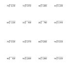 The Long Divisionmultiples Of 10 With No Remainders (A) Math   Free Printable Division Worksheets For 5Th Grade
