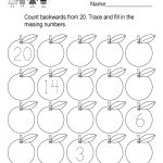 This Is A Backward Counting Worksheet For Kindergarteners. Kids Can   Free Printable Missing Number Worksheets