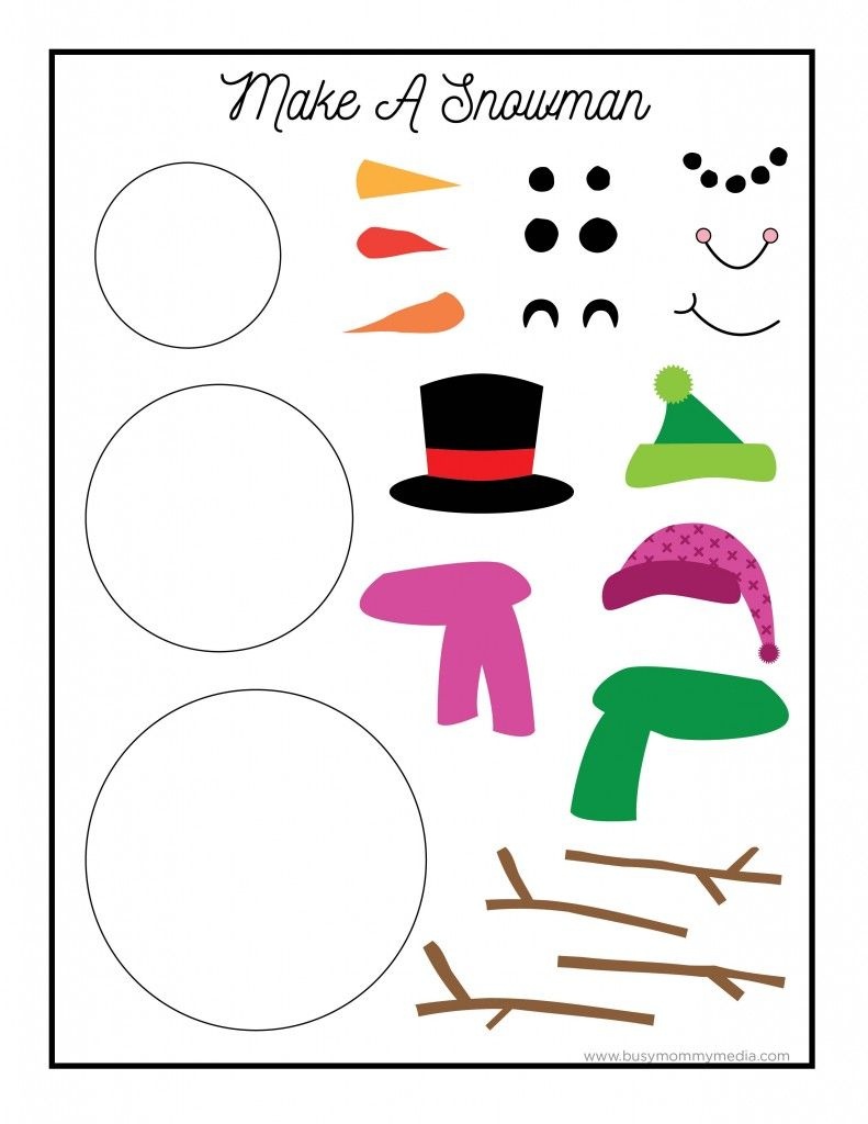 This Printable Snowman Craft Is So Much Fun For Kids! | Activities - Free Printable Crafts For Preschoolers