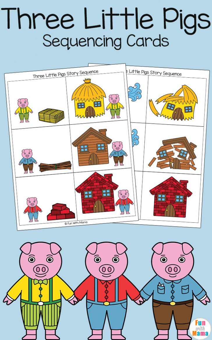 Three Little Pigs Sequencing Cards Fun With Mama Free Printable