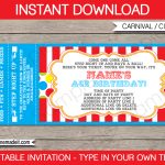Ticket Invitation Maker   Kaza.psstech.co   Free Printable Ticket Invitation Templates