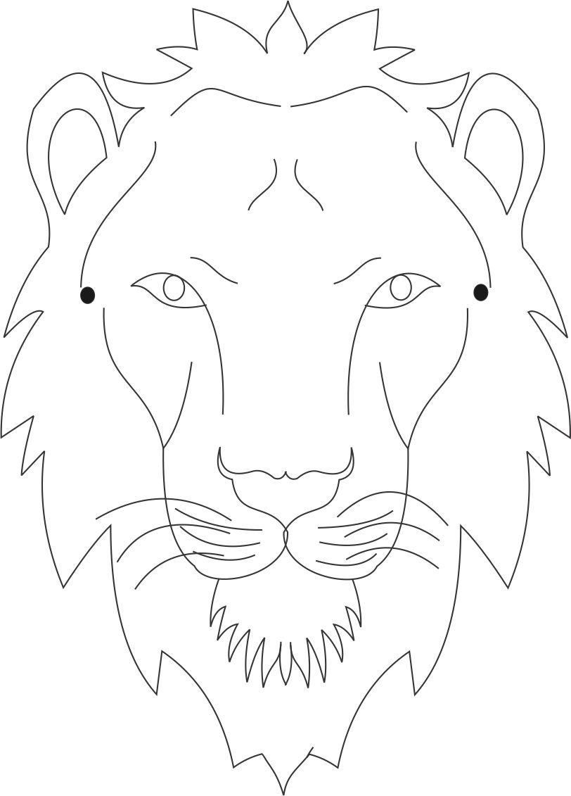 Tiger Mask Template Colouring Pages Drawing Tutorials Printable - Free Printable Lion Mask