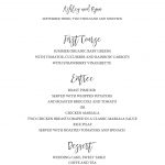 Timeless And Simple Wedding Invitation | Freebies & Free Printables   Free Printable Wedding Menu Card Templates