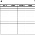 Timetable Templates For Microsoft Word   Free And Printable   Free Printable Blank Weekly Schedule