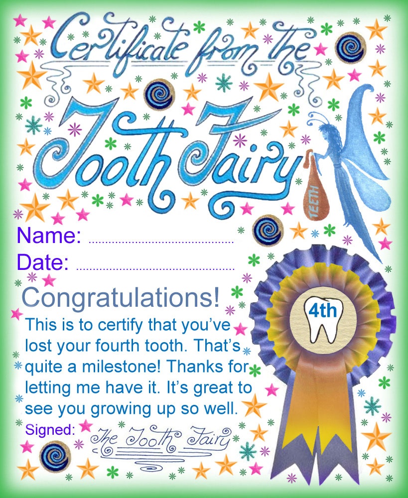 Free Printable Tooth Fairy Certificate Free Printable A To Z