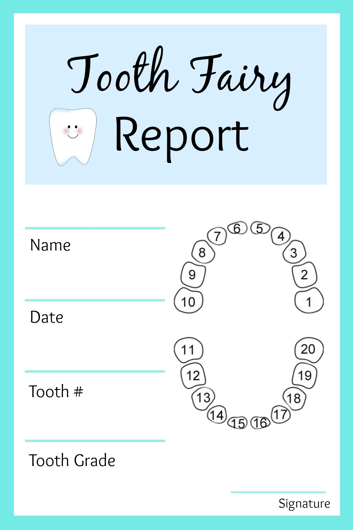 Tooth Fairy Ideas And Free Printables: Tooth Fairy Letterhead Report - Tooth Fairy Stationery Free Printable
