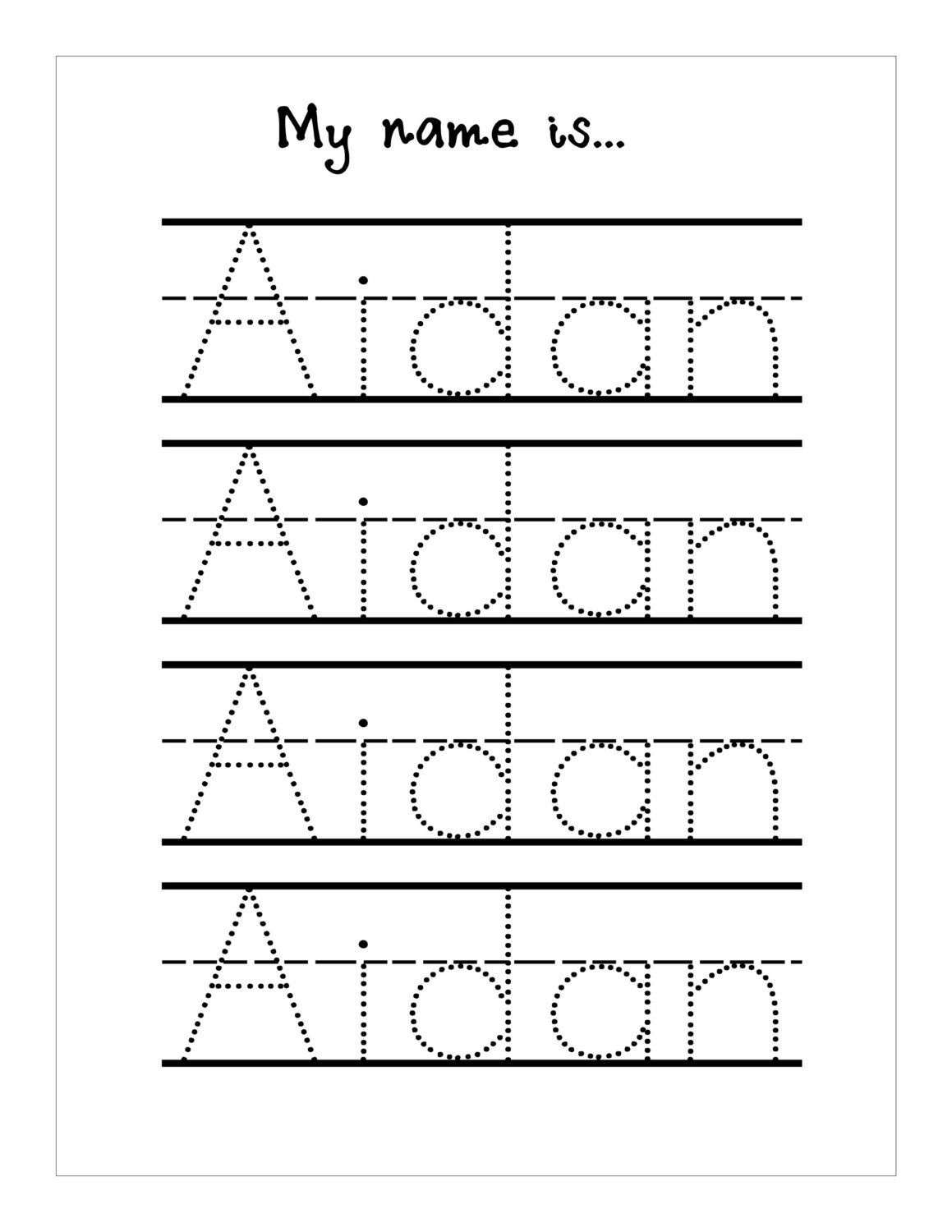 Free Printable Name Tracing Worksheets Free Printable A To Z