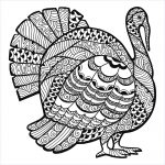Turkey Zentangle Coloring Sheet   Thanksgiving Adult Coloring Pages   Free Printable Thanksgiving Coloring Pages
