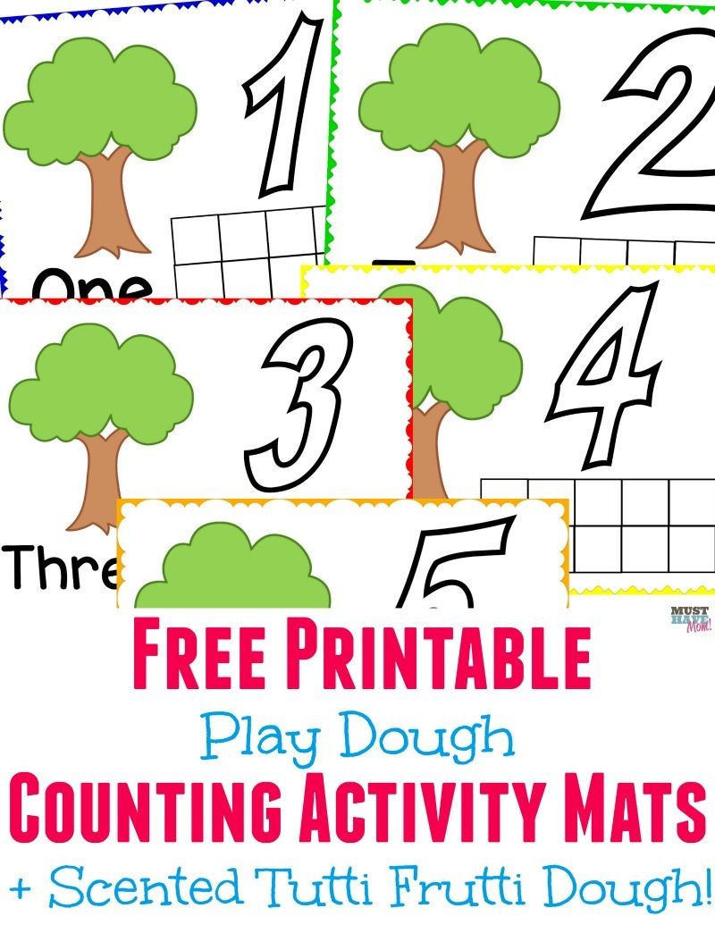 Tutti Frutti Scented Play Dough + Free Printable Playdough Mats - Free Printable Playdough Mats