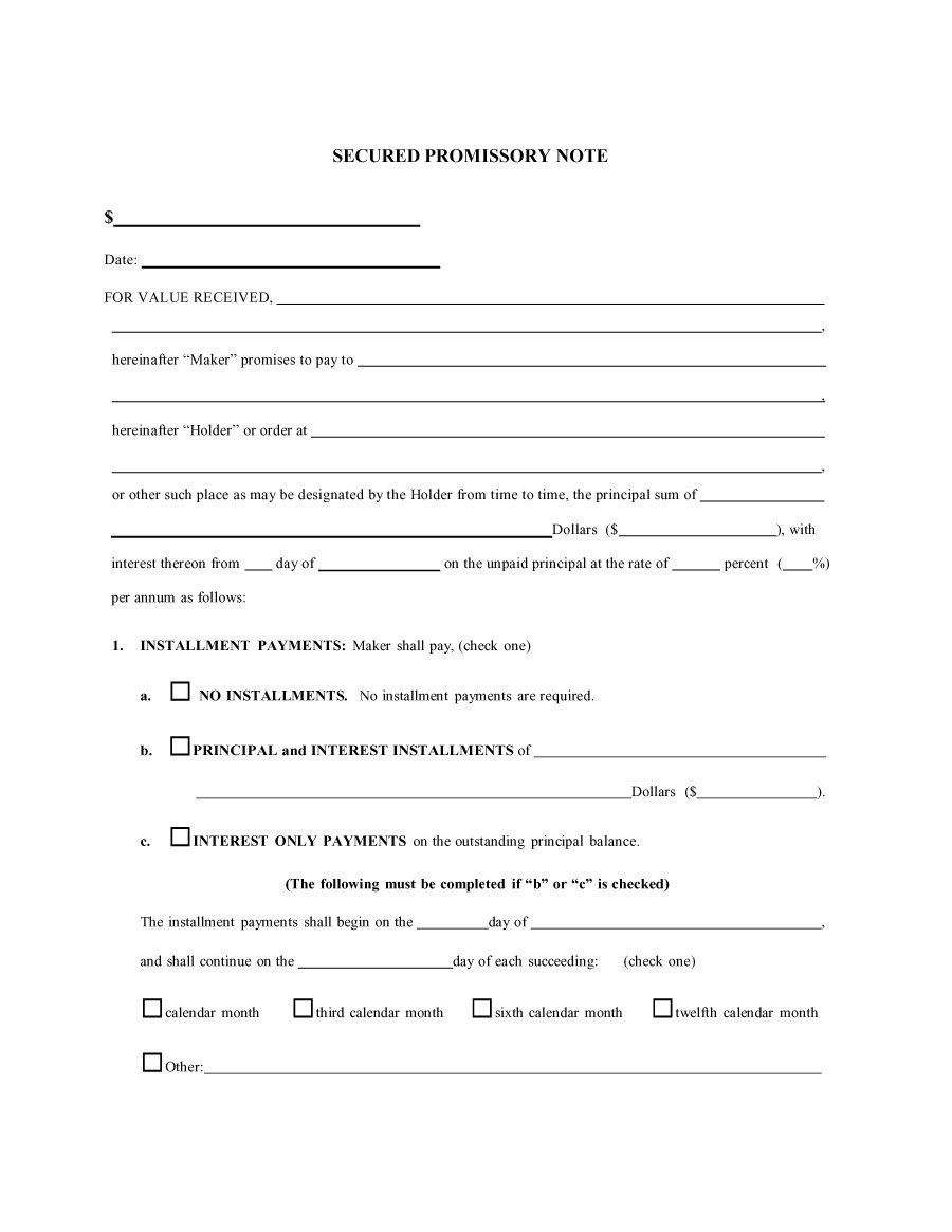 Unforgettable Blank Promissory Note Template Ideas Printable Form - Free Promissory Note Printable Form
