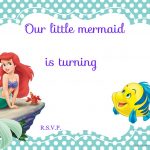 Updated! Free Printable Ariel The Little Mermaid Invitation Template   Mermaid Birthday Invitations Free Printable