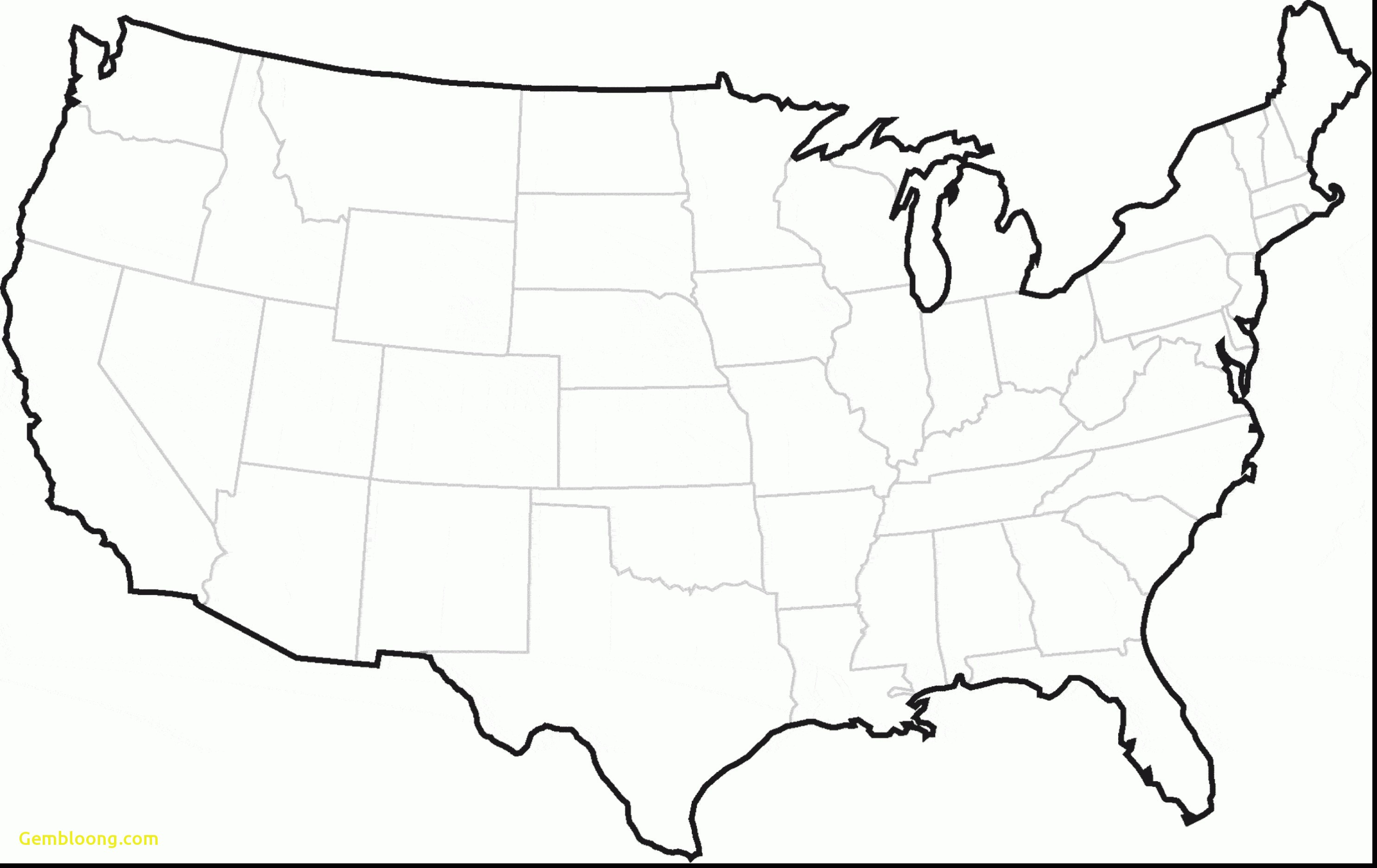 Us Map With States Outlines Unique Blank Map Southern United States - Free Printable Outline Map Of United States