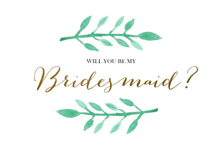Will You Be My Bridesmaid Free Printable