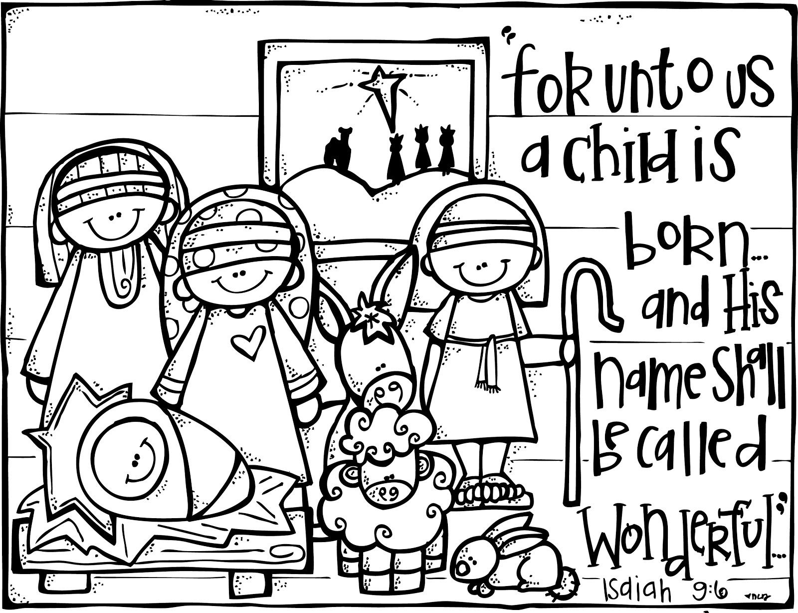 Wonderful Counselor | Christmas | Nativity Coloring Pages, Christmas - Free Printable Nativity Story Coloring Pages