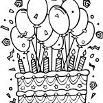 Wonderful Looking Birthday Cake Coloring Pages Happy Book Activities   Free Printable Pictures Of Birthday Cakes