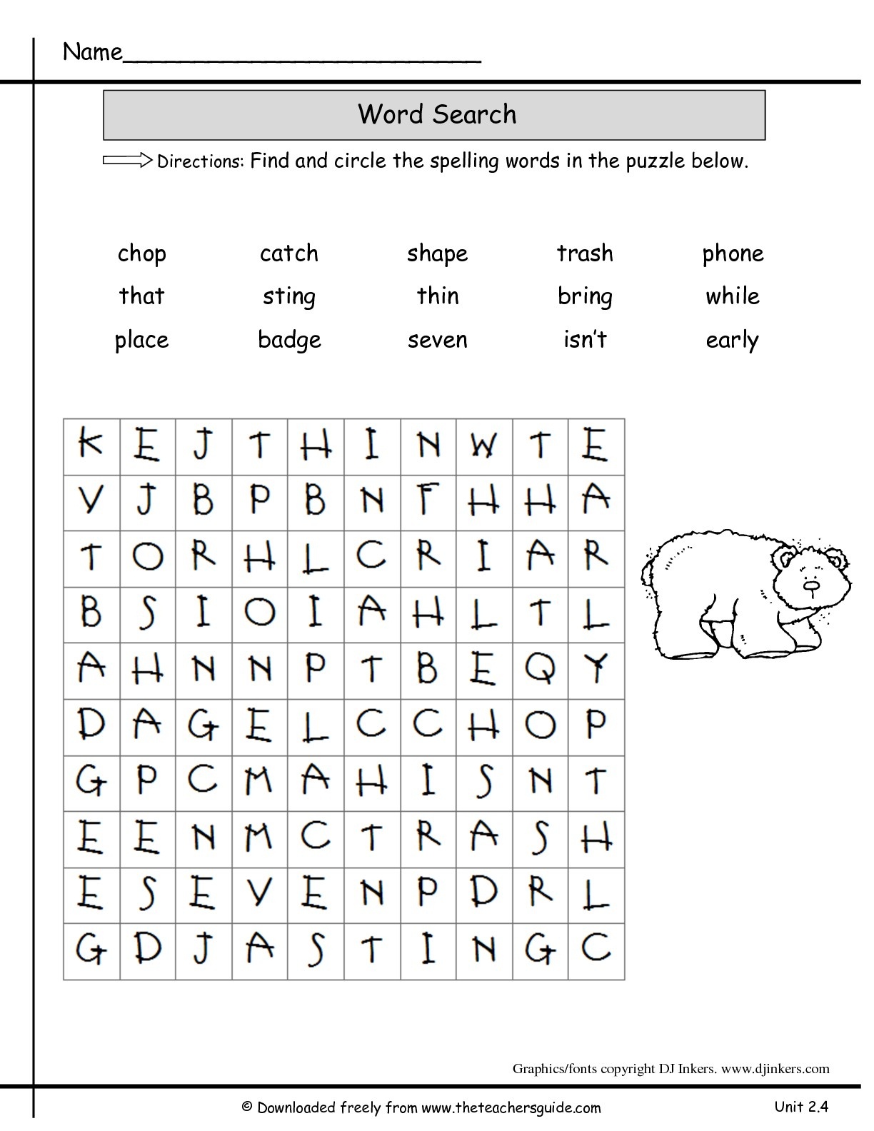 Wonders Second Grade Unit Two Week Four Printouts - 2Nd Grade Word Search Free Printable