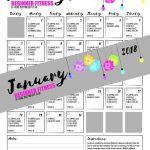 Workout Calendar   Beginner Monthly Workout Plan January 2018   Free Printable Workout Plans