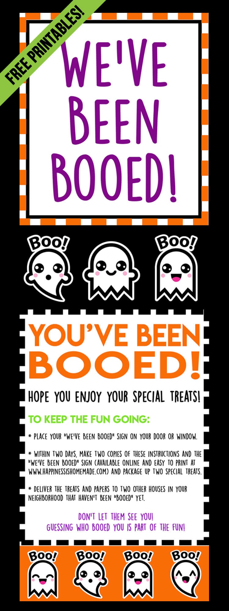 You&amp;#039;ve Been Booed! Free Halloween Printables - Happiness Is Homemade - You Ve Been Booed Free Printable