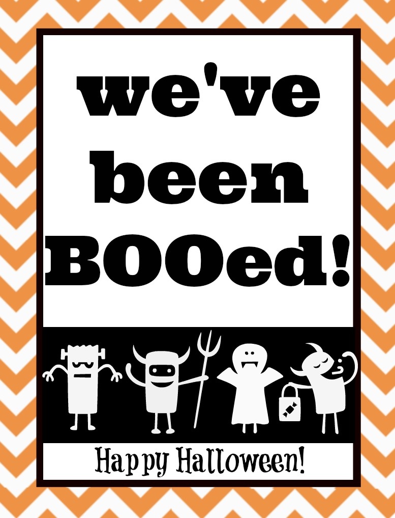 We Ve Been Booed Free Printable Free Printable A To Z