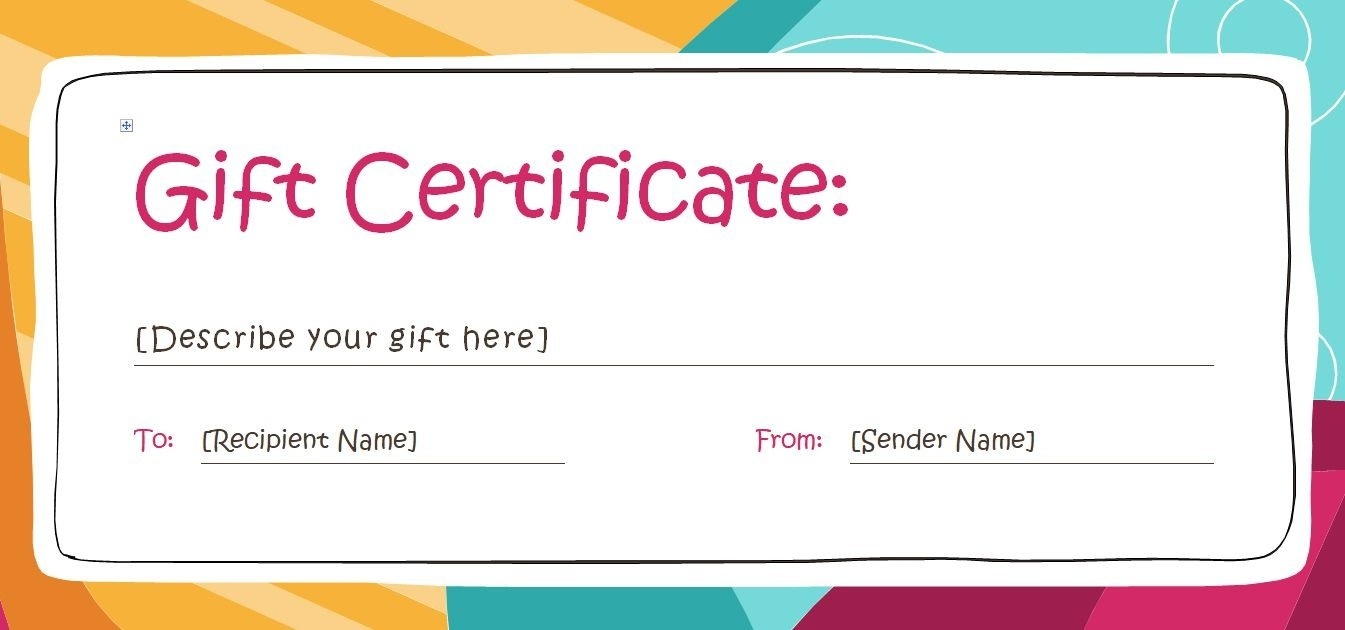 005 Printable Gift Certificate Template Ideas Free Templates You Can - Free Printable Gift Vouchers Uk