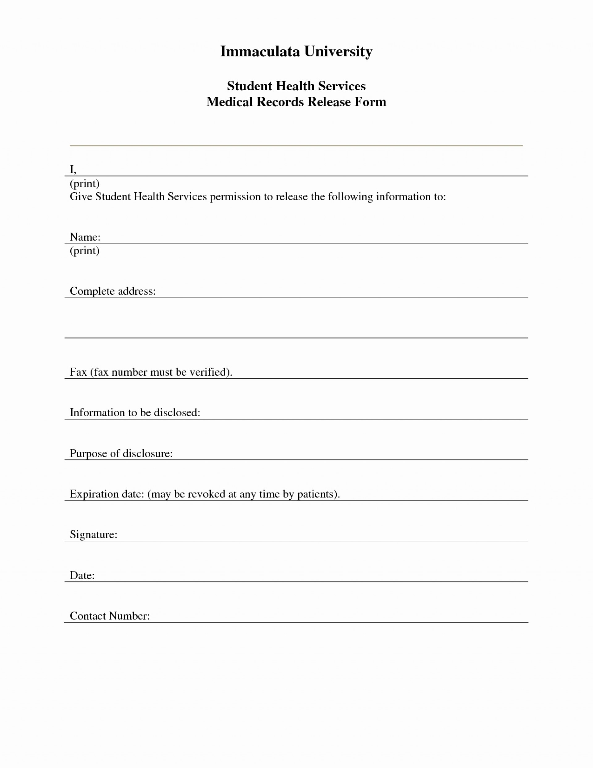 006 Template Ideas Medical Releases Free Records Hipaa Standard - Free Printable Medical Release Form