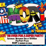 012 Template Ideas Free Superhero Invitation Awesome Birthday   Free Printable Superman Invitations