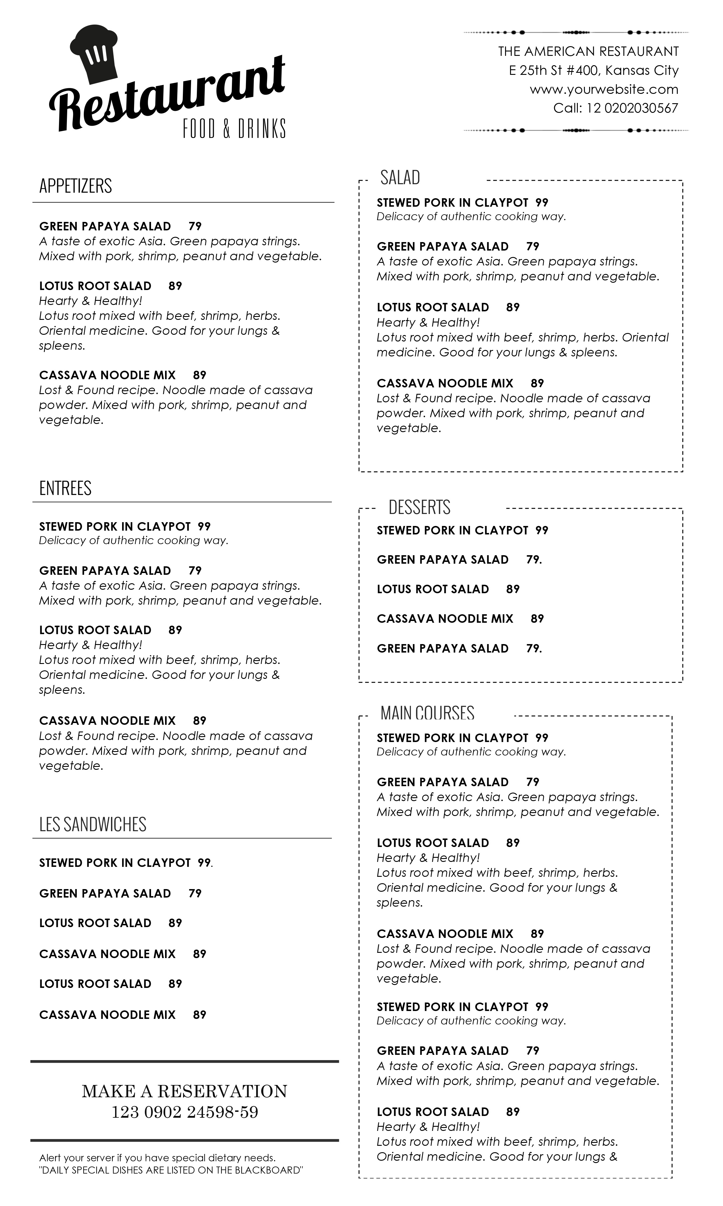 013 Template Ideas Free Printable Restaurant Menu Awful Templates - Free Online Printable Menu Maker