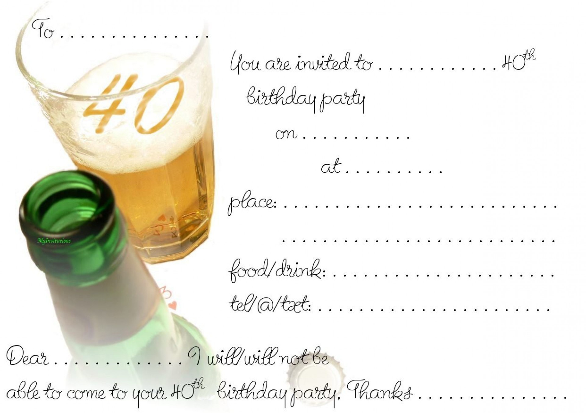 014 Free 40Th Birthdays Templates Template Ideas Printable Surprise - Free Printable Surprise 40Th Birthday Party Invitations