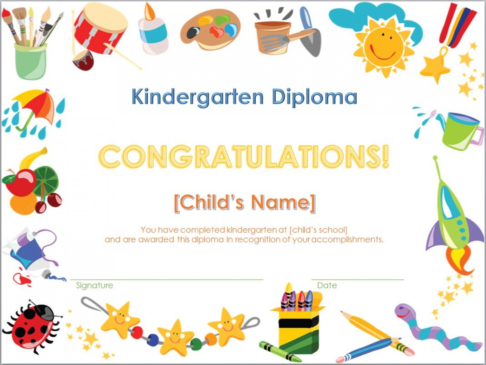 014 Free Printables X Graduation Certificate And Templates Template - Preschool Graduation Diploma Free Printable