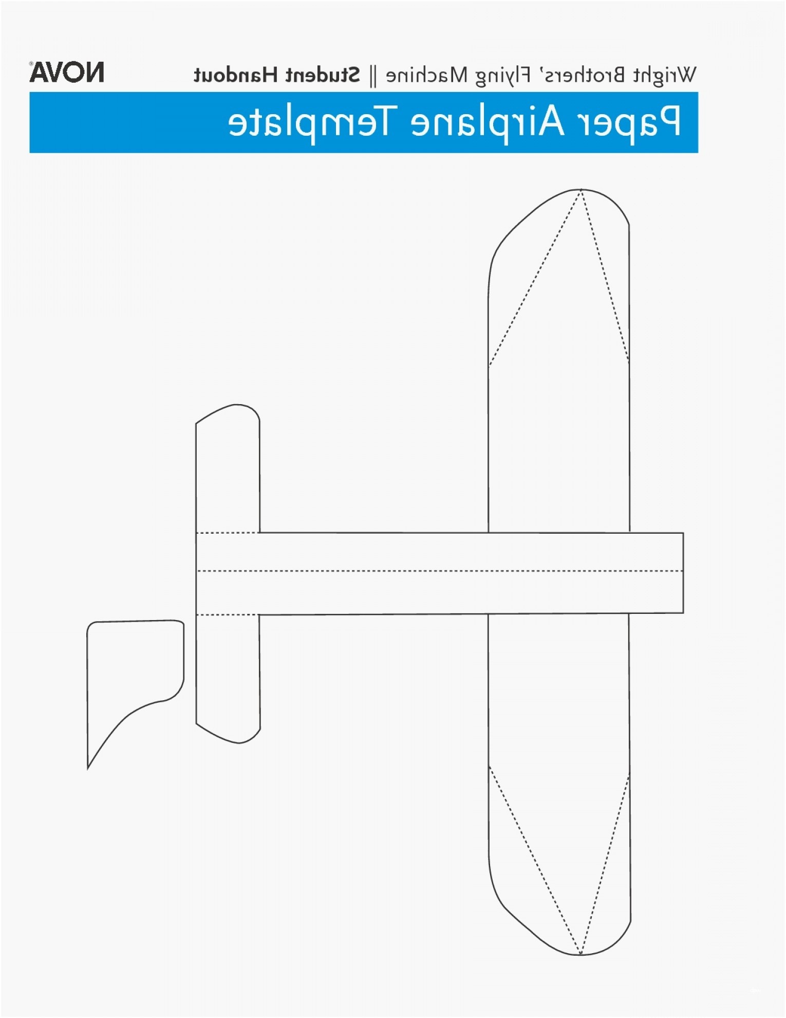 Printable Airplane Template