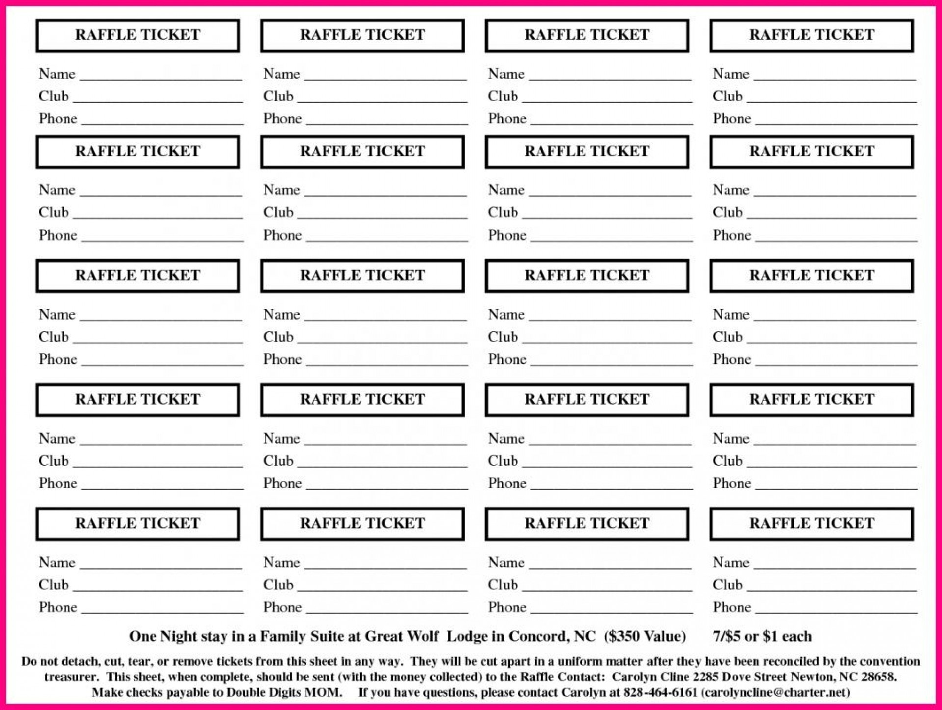 Free Printable Raffle Ticket Template Download Free Printable A To Z