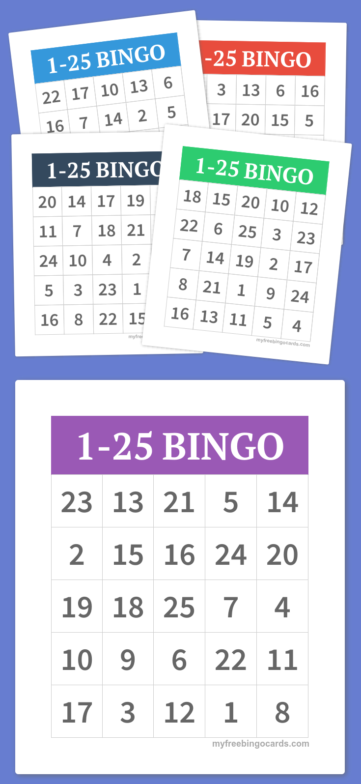 1-25 Bingo | Diy | Alphabet Bingo, Bingo Cards, Bingo - Free Printable Bingo Cards Random Numbers