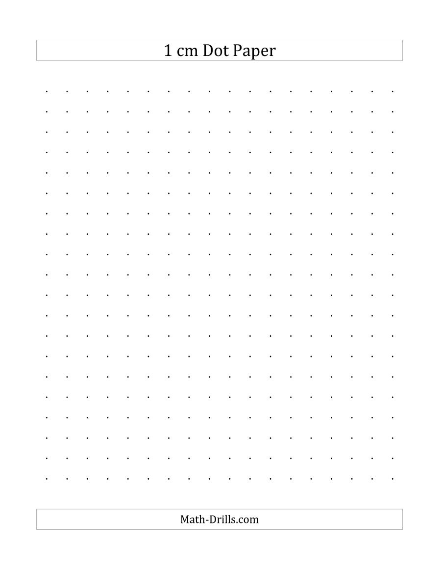1 Cm Dot Paper (A) - Free Printable Square Dot Paper