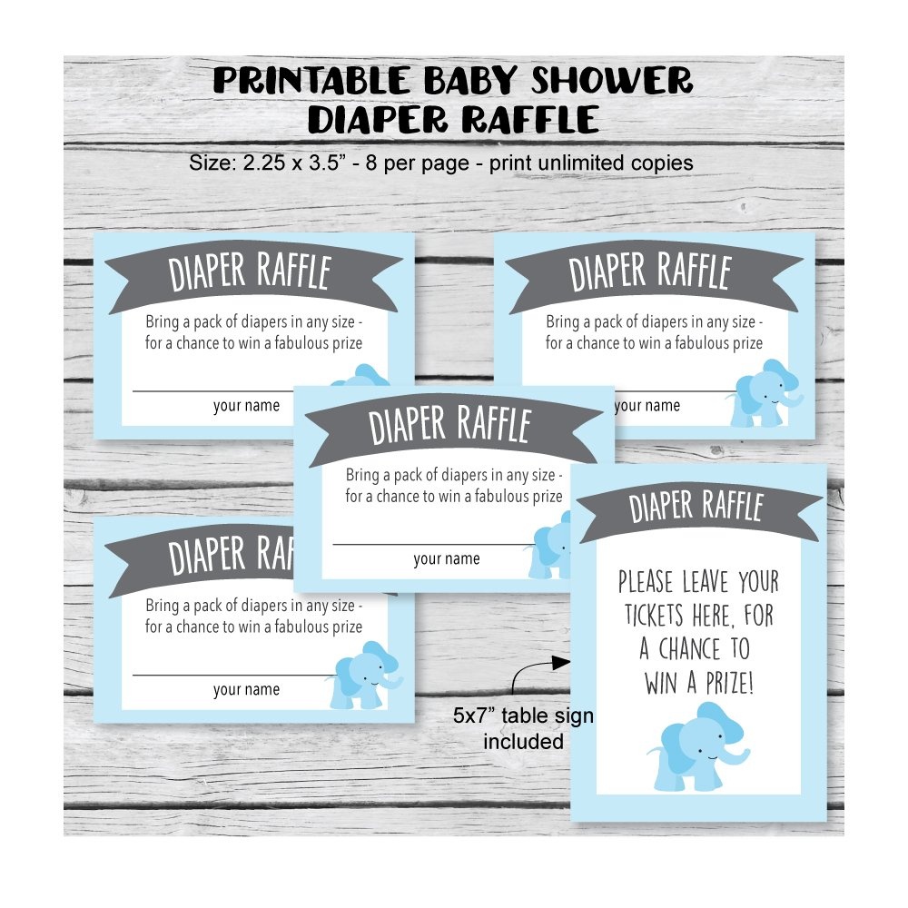 10+ Diaper Raffle Wording Ideas (Diaper Raffle Tickets Too) - Free Printable Diaper Raffle Tickets For Boy Baby Shower