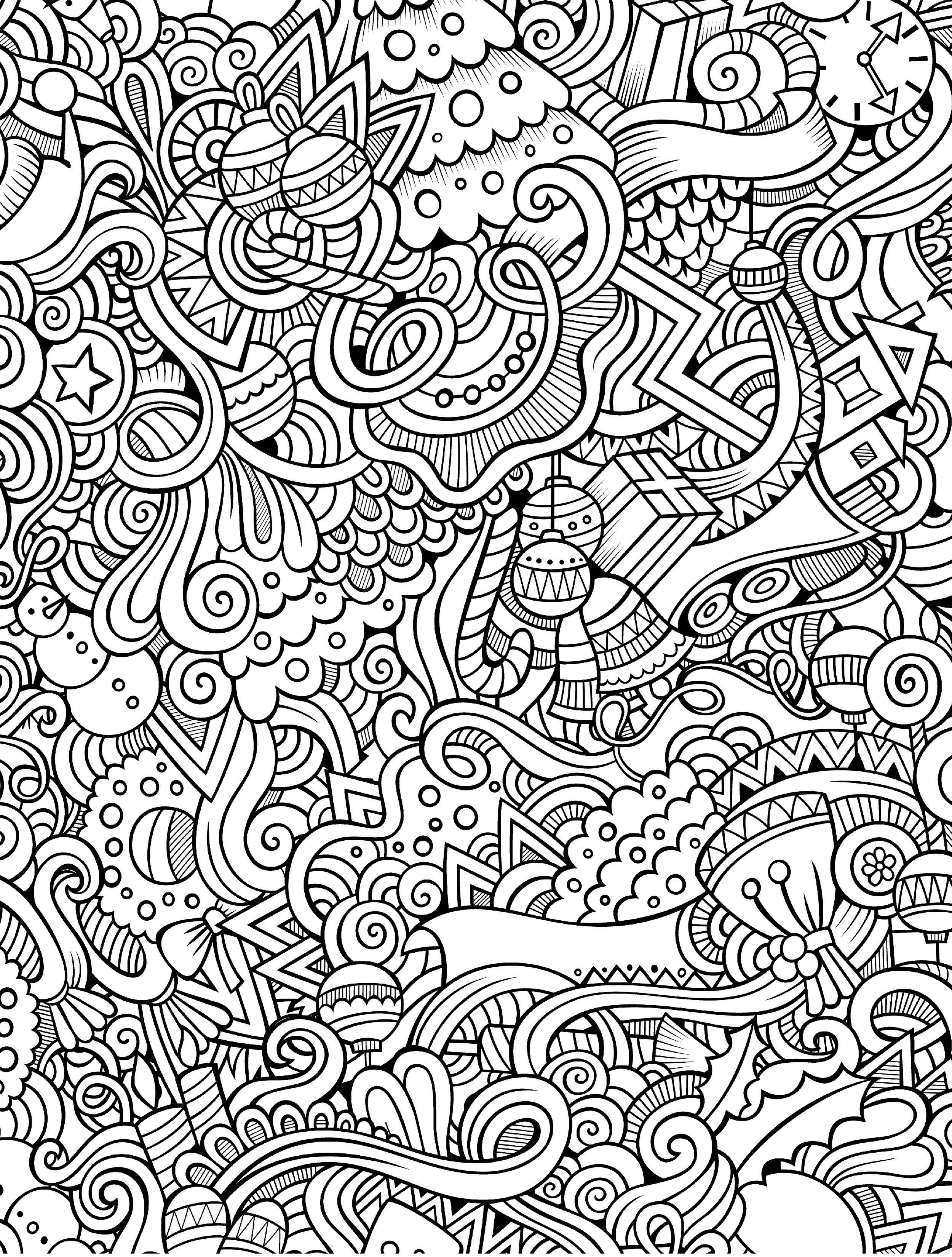 10 Free Printable Holiday Adult Coloring Pages | Coloring Pages - Free Printable Holiday Coloring Pages